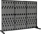 Oakland Living 6 ft. X 4 ft. Black Freestanding Metal Privacy Screen Room - Image 4