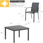 VICLLAX Outdoor Dining Set for 4, 5 Pieces Patio Dining Furniture Set - Image 7