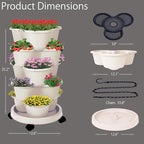 5-Tier Vertical Garden Tower Stackable Planter - Image 4