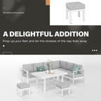 Solaste Aluminum Patio Furniture Set, Metal Patio Sectional Sofa - Image 4