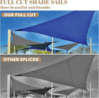 SUNLAX Custom Size 8' x 19' Sand Sun Shade Sail Canopy Commercial Rectangle - Image 5