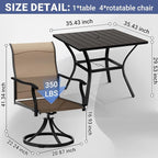 LEVELEVE 5 Piece Outdoor Patio Dining Set - Image 5
