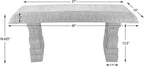 Arcadia Garden Products Outdoor Fiberclay Garden Bench - Image 3