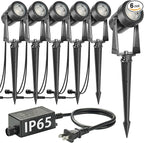 SUNTHIN Outdoor Landscape Lighting, 6 Pack Outdoor Spot Lights by SUNTHIN