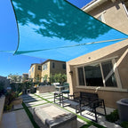 SUNLAX Sun Shade Sail 10' x 20' x 22.4' Turquoise Blue Rectangle Canopy Sail by SUNLAX