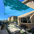 SUNLAX Sun Shade Sail 8' x 10' x 12.8' Turquoise Blue Rectangle Canopy Sail by SUNLAX