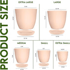 Utopia Home - Plant Pots with Drainage - 7/6.6/6/5.3/4.8 Inches Home Decor - Image 2
