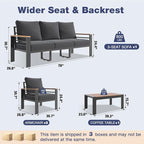 Aoxun Aluminum Patio Furniture Set - Image 7