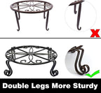 Black Plant Stand for Flower Pot Heavy Duty Potted Holder Indoor Outdoor Metal - Image 6