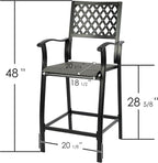 Kozyard Outdoor Bar Stools Set of 2, Patio Bar Chairs - Image 7