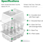 Bonviee 10 Packs Seed Starter Tray - Image 2