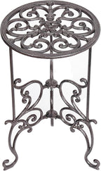 Sungmor Heavy Duty Cast Iron Potted Plant Stand, 19.3-Inch 1 Tier Metal Planter by Sungmor