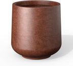 Kante 11.6" Dia Round Concrete Planter, Outdoor Indoor Large Plant Pots by Kante