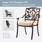 9-Piece Cast Aluminum Patio Furniture, Outdoor Dining Sets - Image 5