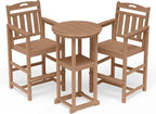 Outdoor Bistro Bar Set, Patio High Top Table and Bar Height Tall Adirondack - Image 9