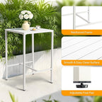 VINGLI 27 Inch Outdoor Bar Table, All-Weather Aluminum Patio Balcony Pub Table - Image 4