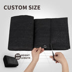 LOVE STORY Custom Size 3.3'x26' Black Balcony Privacy Screen, UV Block Privacy - Image 2