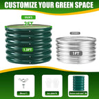 17" Tall Elevated Round Metal Rised Garden Bed- 2'x2' in Size and 0.8MM Thick - Image 2