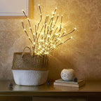 Vanthylit Set of 2 3PK 30" Brown Lighted Twig Stakes 120 Warm White Pathway - Image 9