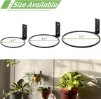 6 Pack 8 Inch Wall Flower Pot Holder Ring Plant Hanger, Metal Planter Hooks - Image 3