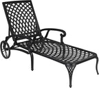 VINGLI Cast Aluminum Outdoor Chaise Lounge Chair by VINGLI