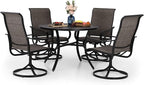 PHI VILLA Outdoor Patio Dining Set 5 Piece - Image 8