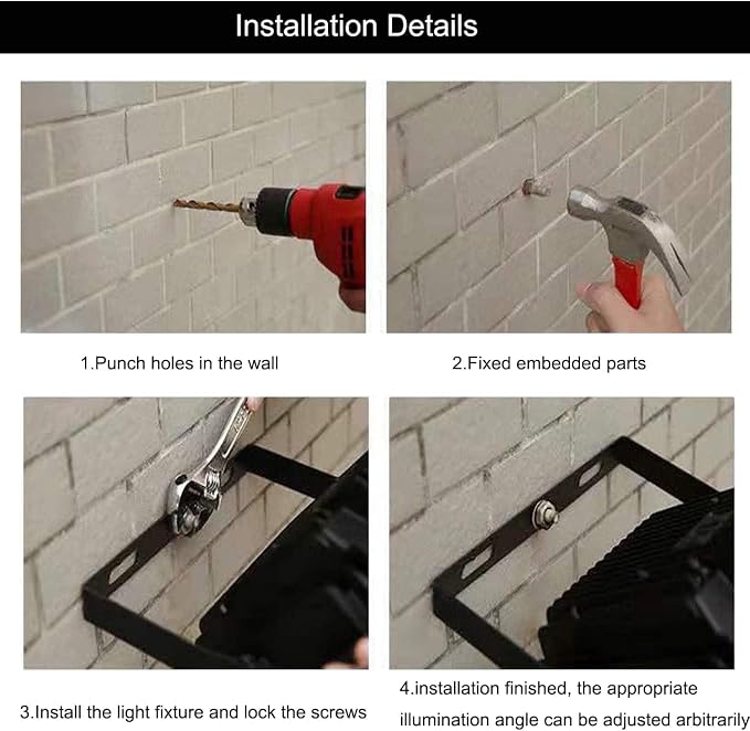 2Pack LED Flood Light Outdoor, 150W LED Work Light 15500lm - Image 6