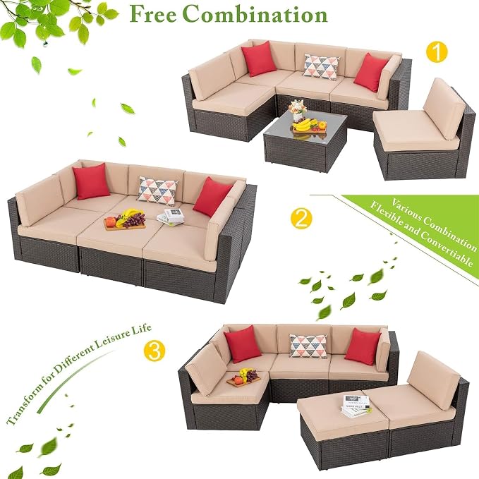 Vongrasig 7 Piece Patio Furniture Set - Image 6