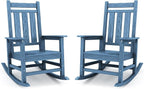 KINGYES Oversized Outdoor Rocking Chair Set of 2, All-Weather Patio Rocking by KINGYES