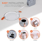 HALO HLB 6 in LED Recessed Lighting Canless Dimmable Wet Location Selectable - Image 4