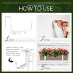 Layhit 10 Pcs Adjustable Planter Box Brackets Universal Heavy Duty Flower Box - Image 3