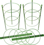 LEOBRO 4 PCS Plant Support Cages, Tomato Cages, Metal Garden Plant Support Ring by LEOBRO