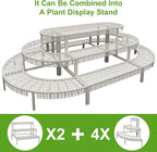 aboxoo 3 Tier Plant Stand Semi-Circular Flower Pot Organizer Rack Quarter Round - Image 7