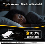 NICETOWN 100% Blackout Long Curtains 102 Inches Length, Privacy Room Darkening - Image 4