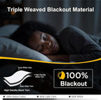 NICETOWN 100% Blackout Window Curtain Panels, Thermal Insulated Full Light - Image 4
