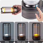 Portable Metal Table Lamp for Indoor/Outdoor, Rechargeable Cordless LED Lamp - Image 2