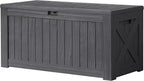 Devoko 120 Gallon Deck Box Resin Outdoor Storage Box Waterproof by DEVOKO