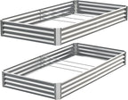Galvanized Raised Garden Bed, Outdoor Planter Box Metal Patio Kit Planting Bed - Image 7