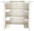 SAFAVIEH Outdoor Collection Monterey White Wash 3-Shelf Patio Bar Table - Image 5