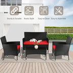FDW Rattan Furniture Wicker Chair Patio Bristo Set - Image 4