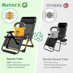 Suteck Oversized Zero Gravity Chair, 33In XXL Outdoor Recliner Chair - Image 6