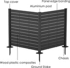 Kozyard 50" W x 48" H Outdoor Privacy Screens Aluminum Post, Air Conditioner - Image 6