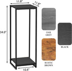 34" Tall Plant Stand Indoor, 2-Tier Modern Plant Shelf, Corner Flower Pot - Image 2