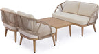 Merax 4-Piece Acacia Wood Patio Conversation Set - Image 2