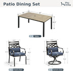 PHI VILLA 7 Pieces Outdoor Dining Set - Image 9