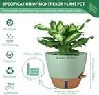 montresor 2 Pack 8 inch Plant Pots, PP Plastic Self Watering Plant Pot - Image 4