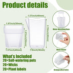 LemonRoad 20 Pack 2" Small Self Watering Pots - Image 3