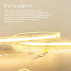 50ft COB Outdoor LED Strip IP67 Waterproof, 3000K Warm Whit DC24V Flexible LED - Image 2