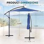 OLIXIS Offset Patio Umbrella, 9.7FT Cantilever Table Umbrellas - Image 5