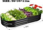 Raised Garden Bed Galvanized Planter Box Outdoor, Rot-Resistant Metal Garden - Image 2